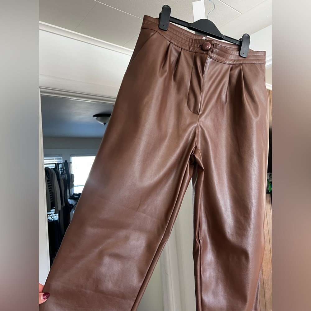 PRINCESS POLLY - FAUX LEATHER - HIGH WAISTED (US SIZE 8)